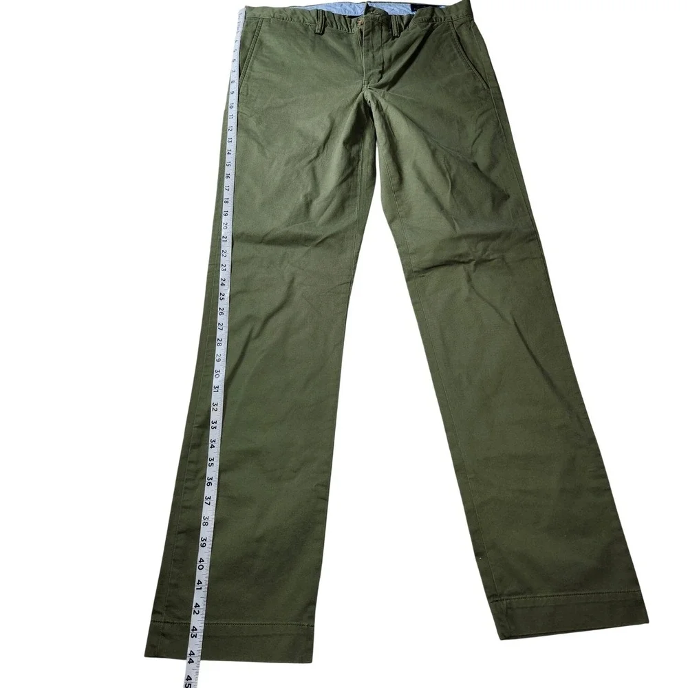 Polo Ralph Lauren Men's Stretch Chino Straight Fit‎ Pants Olive Green 32x34 New